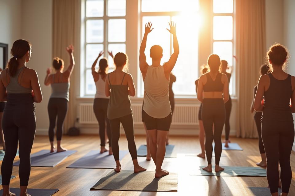 요가 지도자 양성 과정 수련생들